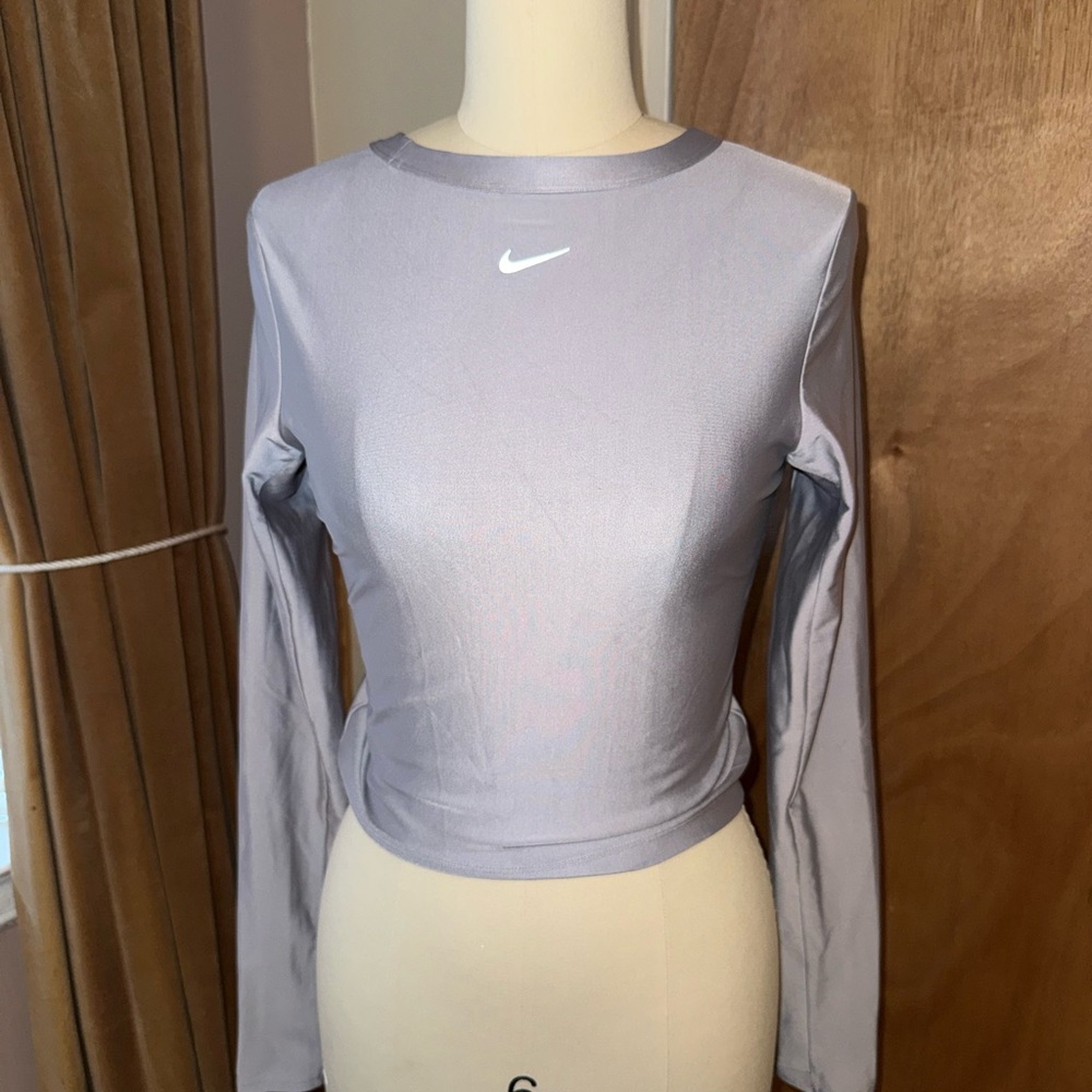 Nike reflective grey long sleeve running top